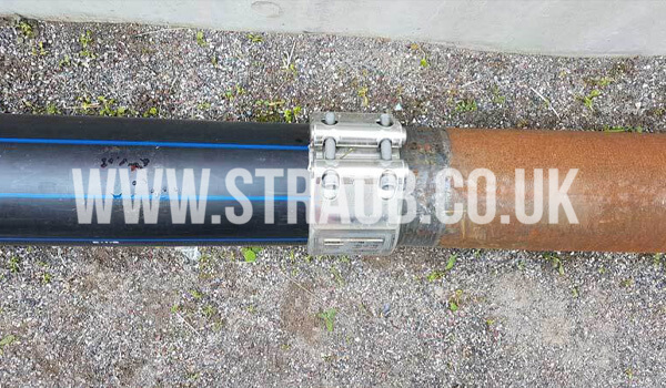 Straub Combi-Grip Pipe Coupling being used